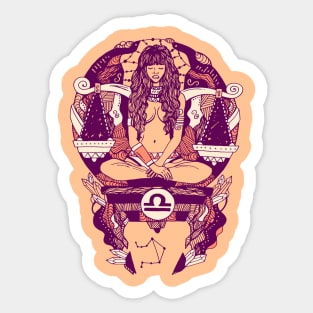 Peach Libra Beauty Sticker